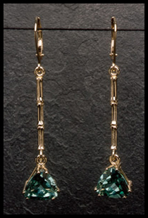 Leverback Bamboo Dangle Earrings